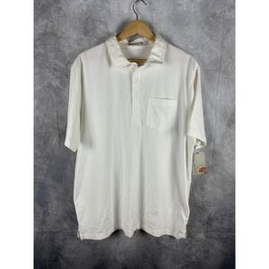 Southern Proper Mens White Performance Jersey Pocket Polo Shirt MS23PH4P L